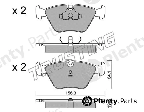 Trusting 124.0 — Brake Pad Set, disc brake