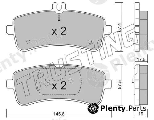 Trusting 1200.0 — Brake Pad Set, disc brake