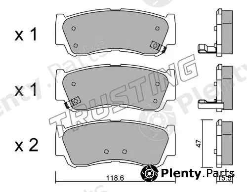 Trusting 804.0 — Brake Pad Set, disc brake