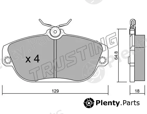 Trusting 134.0 — Brake Pad Set, disc brake