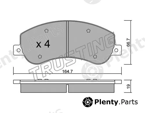 Trusting 696.1 — Brake Pad Set, disc brake