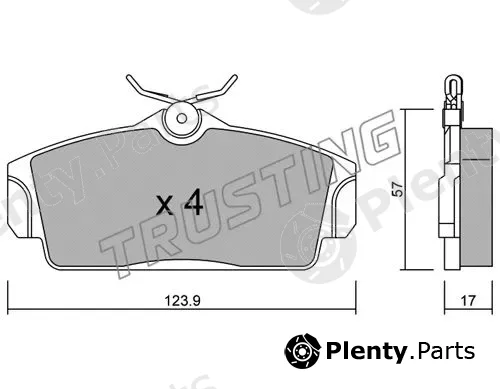 Trusting 314.0 — Brake Pad Set, disc brake