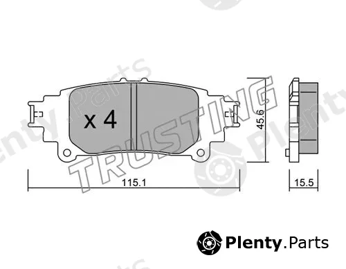 Trusting 993.0 — Brake Pad Set, disc brake