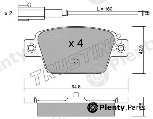 Trusting 332.1 — Brake Pad Set, disc brake