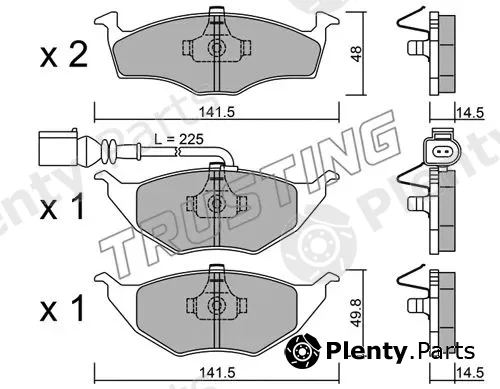 Trusting 354.1 — Brake Pad Set, disc brake