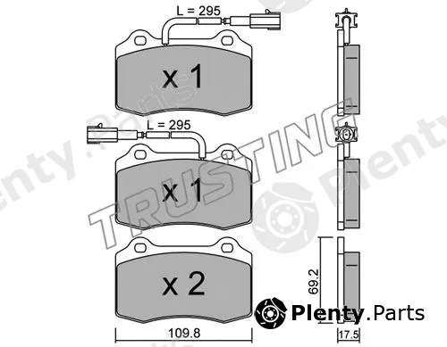 Trusting 260.0 — Brake Pad Set, disc brake