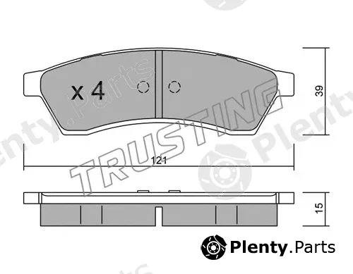 Trusting 526.0 — Brake Pad Set, disc brake