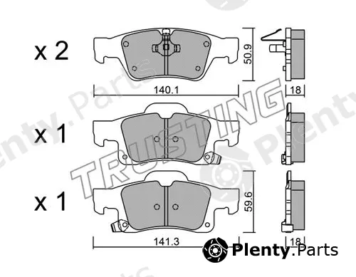 Trusting 943.0 — Brake Pad Set, disc brake