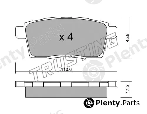 Trusting 890.0 — Brake Pad Set, disc brake