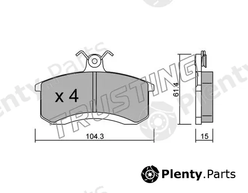 Trusting 945.0 — Brake Pad Set, disc brake