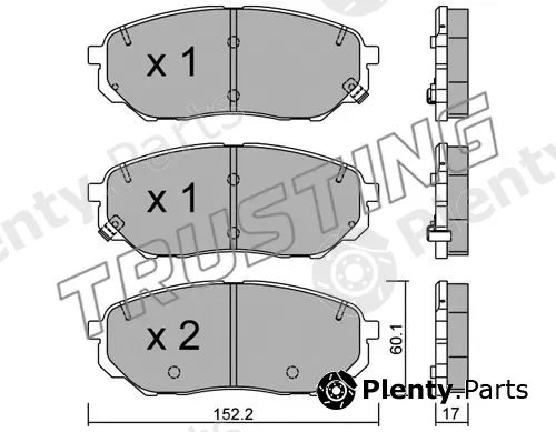 Trusting 1096.0 — Brake Pad Set, disc brake