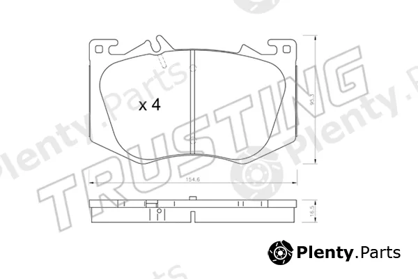 Trusting 1269.0 — Brake Pad Set, disc brake