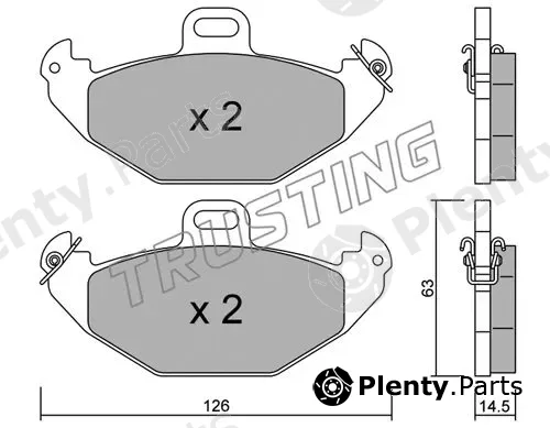 Trusting 650.0 — Brake Pad Set, disc brake