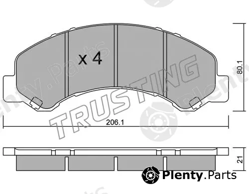 Trusting 637.0 — Brake Pad Set, disc brake