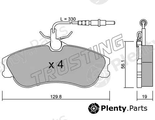 Trusting 226.0 — Brake Pad Set, disc brake