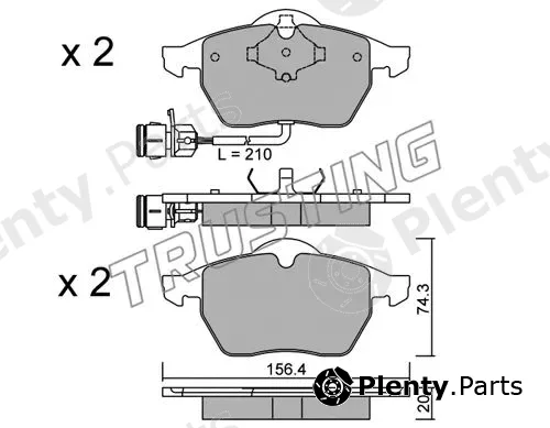 Trusting 188.0 — Brake Pad Set, disc brake