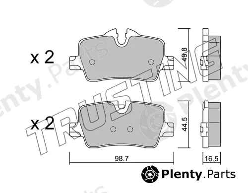 Trusting 1264.0 — Brake Pad Set, disc brake