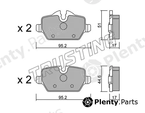 Trusting 657.0 — Brake Pad Set, disc brake