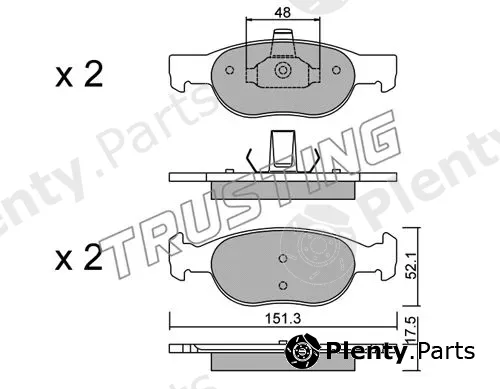 Trusting 081.2 — Brake Pad Set, disc brake