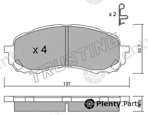 Trusting 778.0 — Brake Pad Set, disc brake