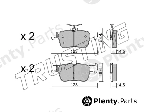 Trusting 1064.2 — Brake Pad Set, disc brake