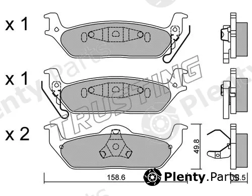 Trusting 877.0 — Brake Pad Set, disc brake