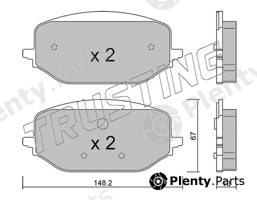 Trusting 1351.0 — Brake Pad Set, disc brake