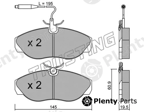 Trusting 157.0 — Brake Pad Set, disc brake