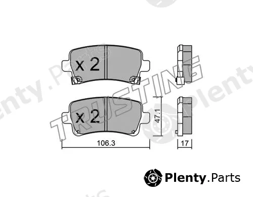 Trusting 861.0 — Brake Pad Set, disc brake