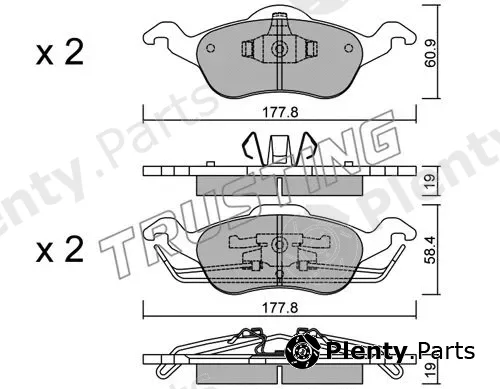 Trusting 300.0 — Brake Pad Set, disc brake