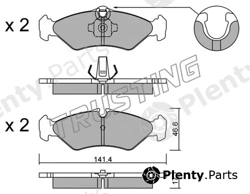 Trusting 587.1 — Brake Pad Set, disc brake