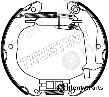 Trusting 6533 — Brake Shoe Set Kit premounted