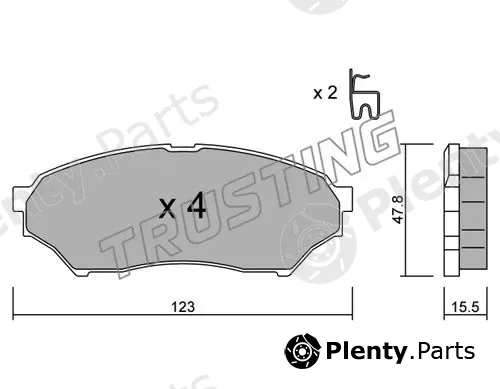 Trusting 412.0 — Brake Pad Set, disc brake