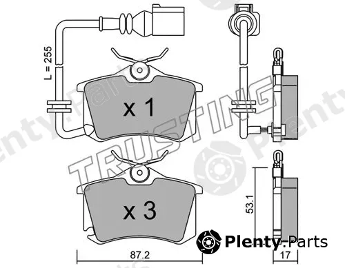 Trusting 102.4 — Brake Pad Set, disc brake
