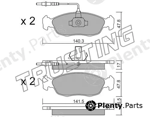 Trusting 159.0 — Brake Pad Set, disc brake
