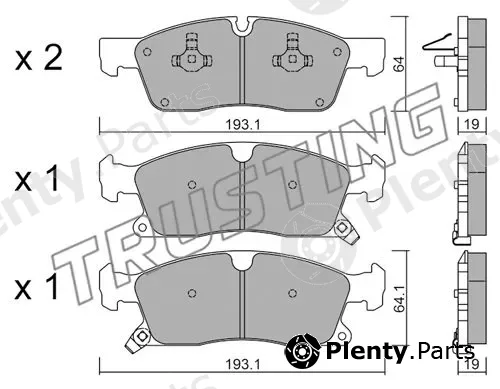 Trusting 942.0 — Brake Pad Set, disc brake