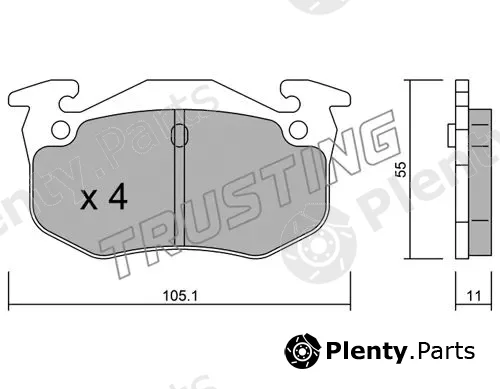 Trusting 040.2 — Brake Pad Set, disc brake