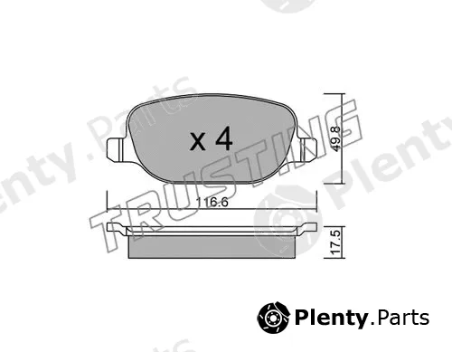 Trusting 720.0 — Brake Pad Set, disc brake