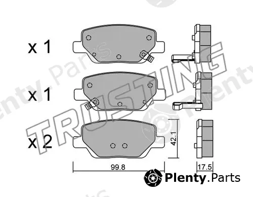 Trusting 1104.0 — Brake Pad Set, disc brake