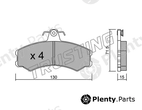 Trusting 033.1 — Brake Pad Set, disc brake