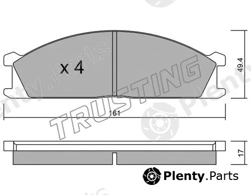 Trusting 109.0 — Brake Pad Set, disc brake