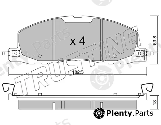 Trusting 1330.0 — Brake Pad Set, disc brake