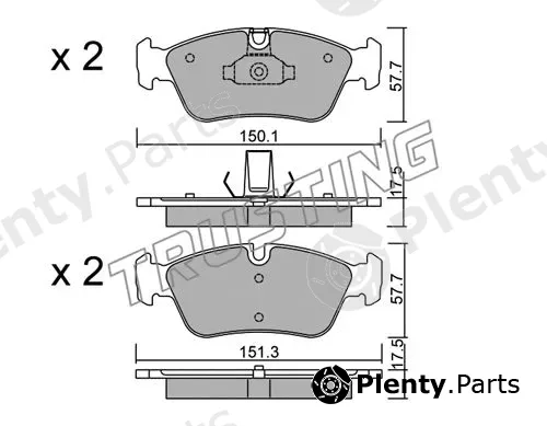 Trusting 269.0 — Brake Pad Set, disc brake
