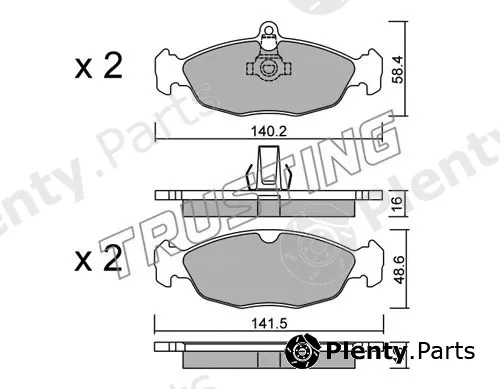 Trusting 079.1 — Brake Pad Set, disc brake