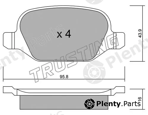 Trusting 333.1 — Brake Pad Set, disc brake