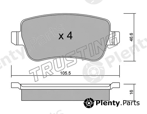 Trusting 722.0 — Brake Pad Set, disc brake