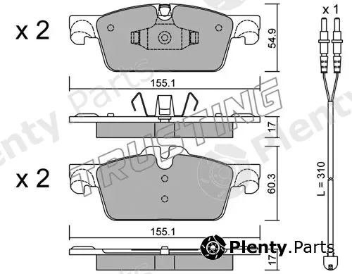 Trusting 934.0W — Brake Pad Set, disc brake