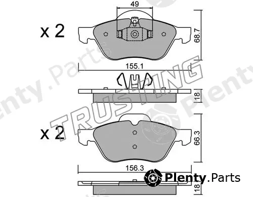 Trusting 344.1 — Brake Pad Set, disc brake