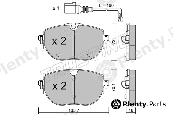 Trusting 1321.0 — Brake Pad Set, disc brake