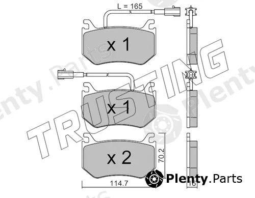 Trusting 1102.0 — Brake Pad Set, disc brake